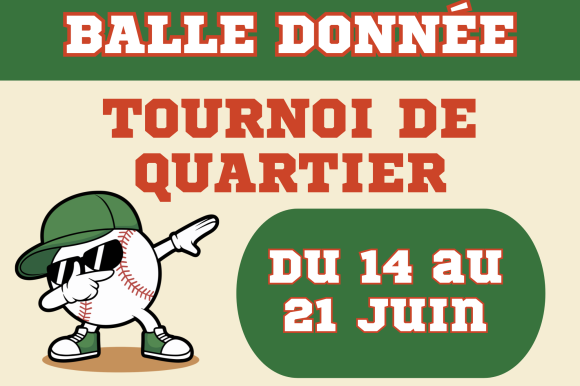 panneau baseball TOURNOI DE QUARTIER