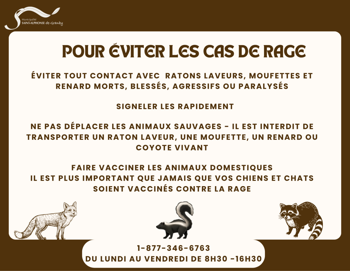 POUR ÉVITER LES CAS DE RAGE