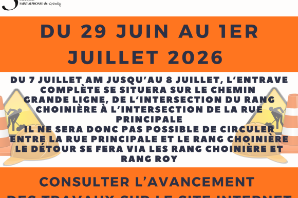 Fermeture Chemin de la Grande-Ligne - Site (5) 🚧 TRAVAUX PRÉVUS – CHEMIN DE LA GRANDE-LIGNE